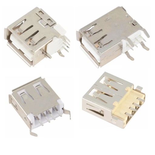 USB Connector Type-A Female PCB Mount Vertical 90 Degree